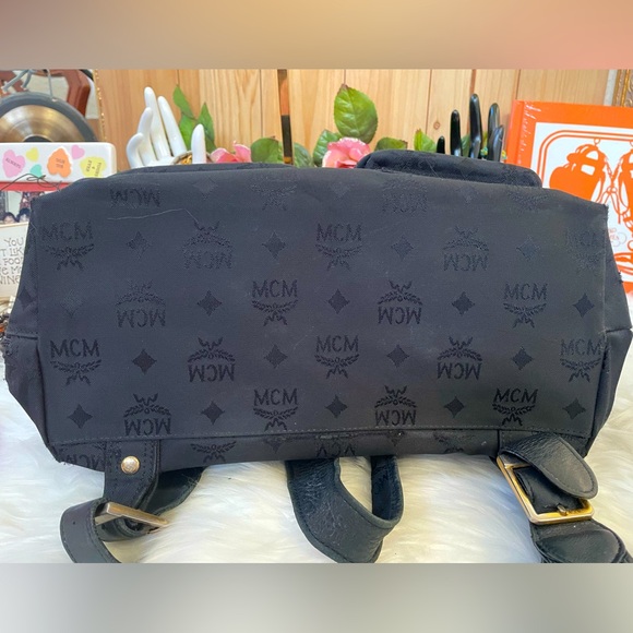 MCM Germany Backpack with Double Snap Pocket Exterior in Nylon. Unisex Use - Picture 7 of 11